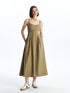 LC Waikiki Women's Heart Collar Plain Dress